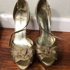 Gold Pelle Moda Heels